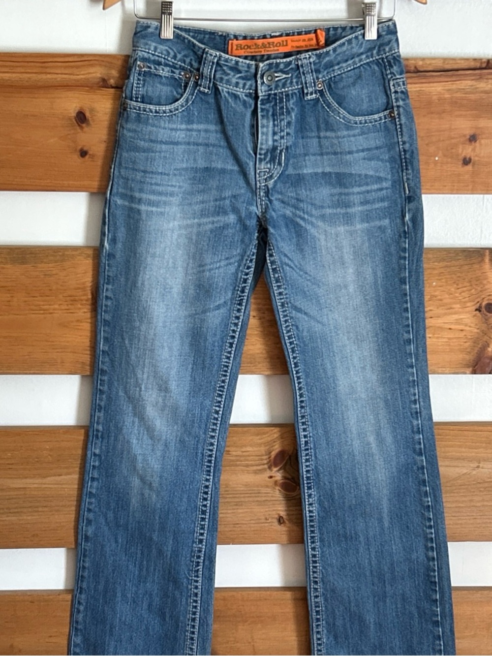 Rock & Roll Cowboy Boy's Revolver Regular Fit Boot-Cut Leg Denim Jeans Size 18R
